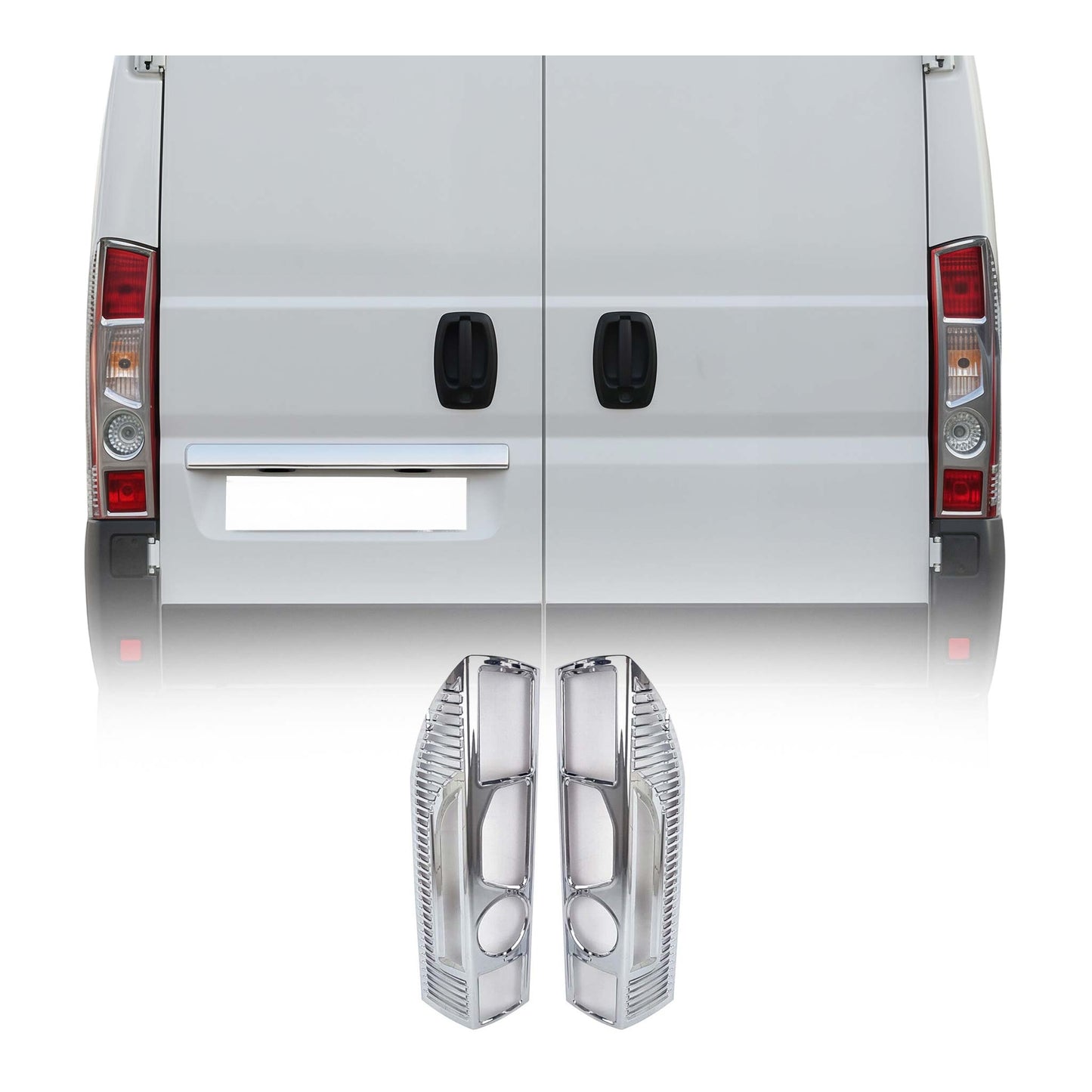 Rücklicht Leisten Heckleuchte für Iveco Daily 2006-2014 Chrom ABS Silber 2tlg