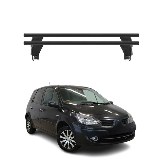 Menabo Dachträger für Renault Scenic mk3 2009-2013 Pre-FL 50kg Alu Schwarz 2x