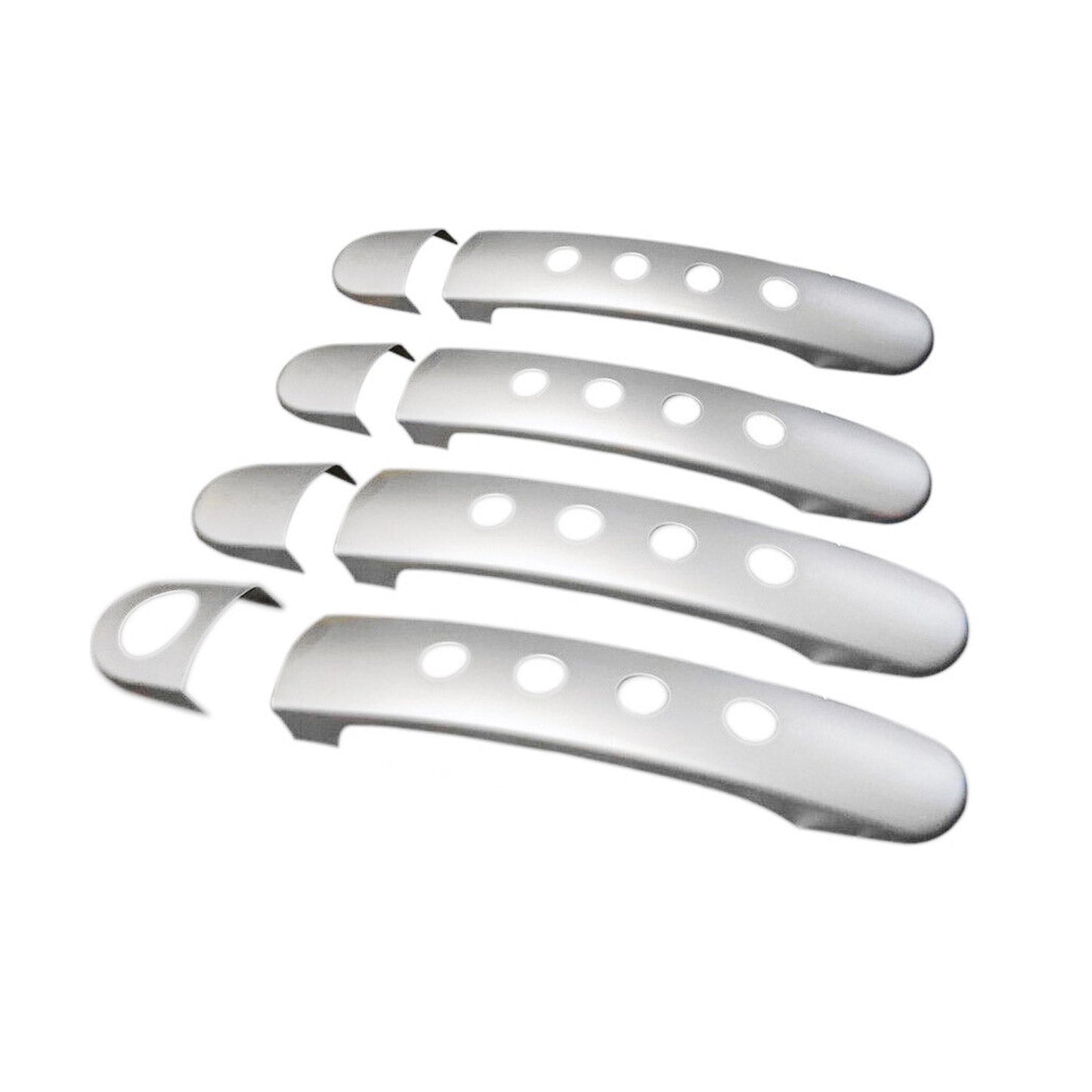 Ornamente mâner ușă, capace mâner ușă pentru VW Passat FL 2000-05 4 uși, oțel inoxidabil, argintiu, 8x