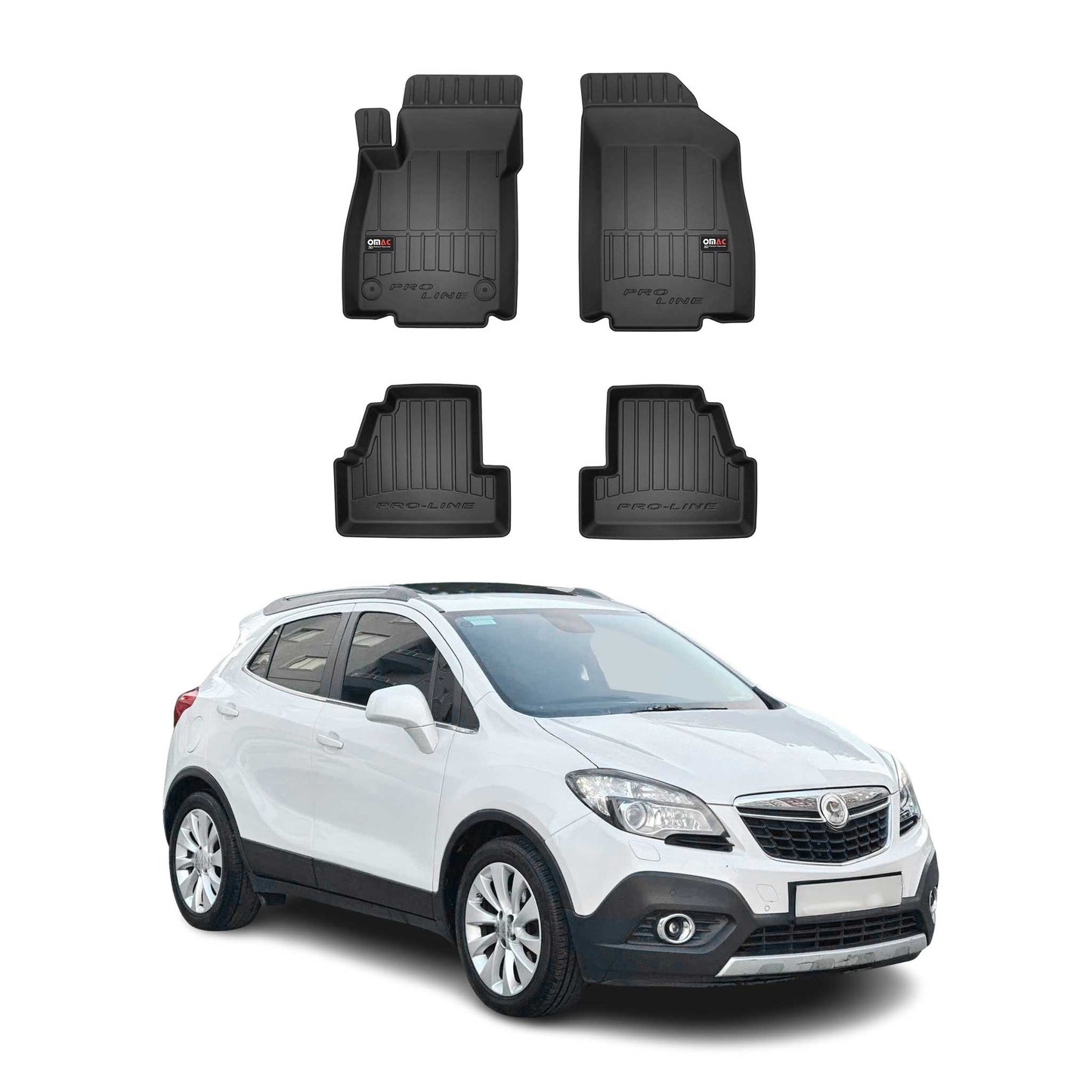 2012-2020 Opel Mokka Mokka X Fußmatten TPE Schwarz 4 tlg