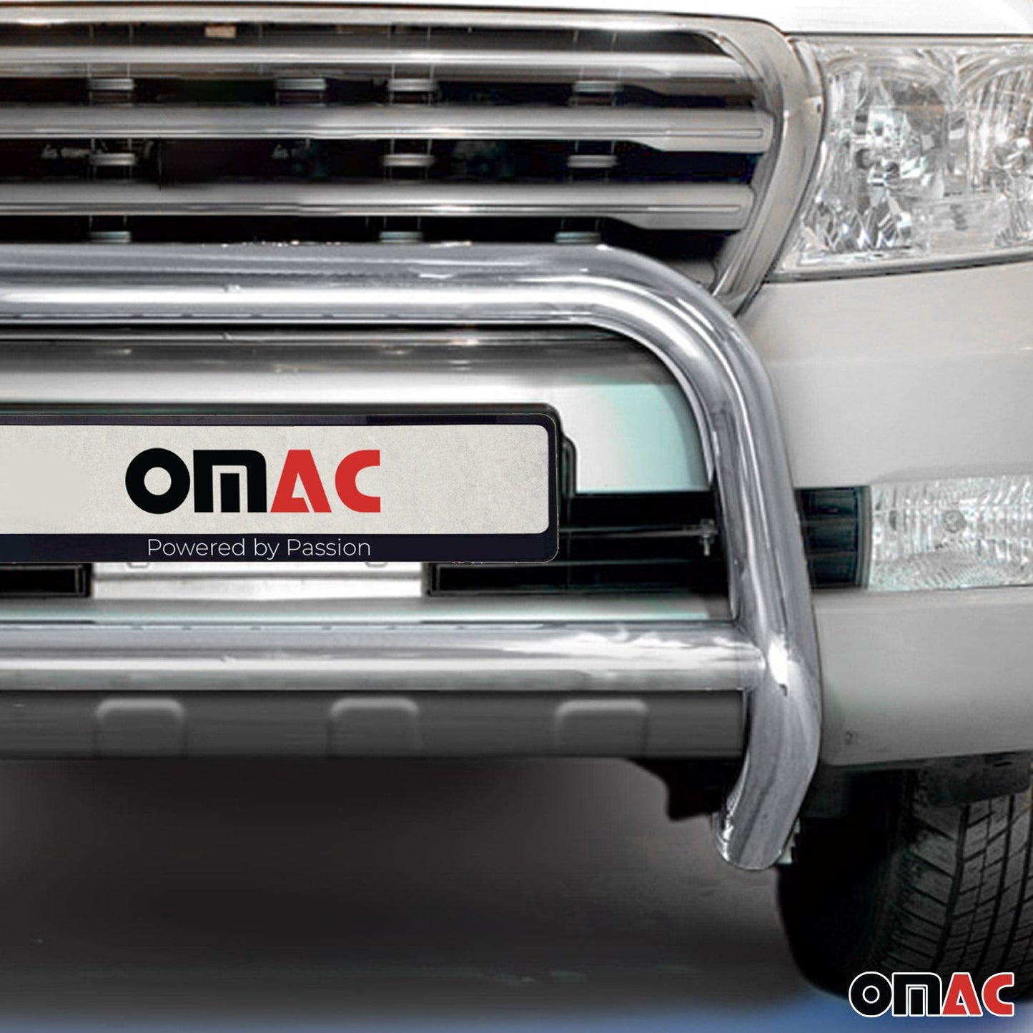 Bară de protecție/buton față pentru Toyota Land Cruiser V8 2007-2012, omologată ABE, argintie