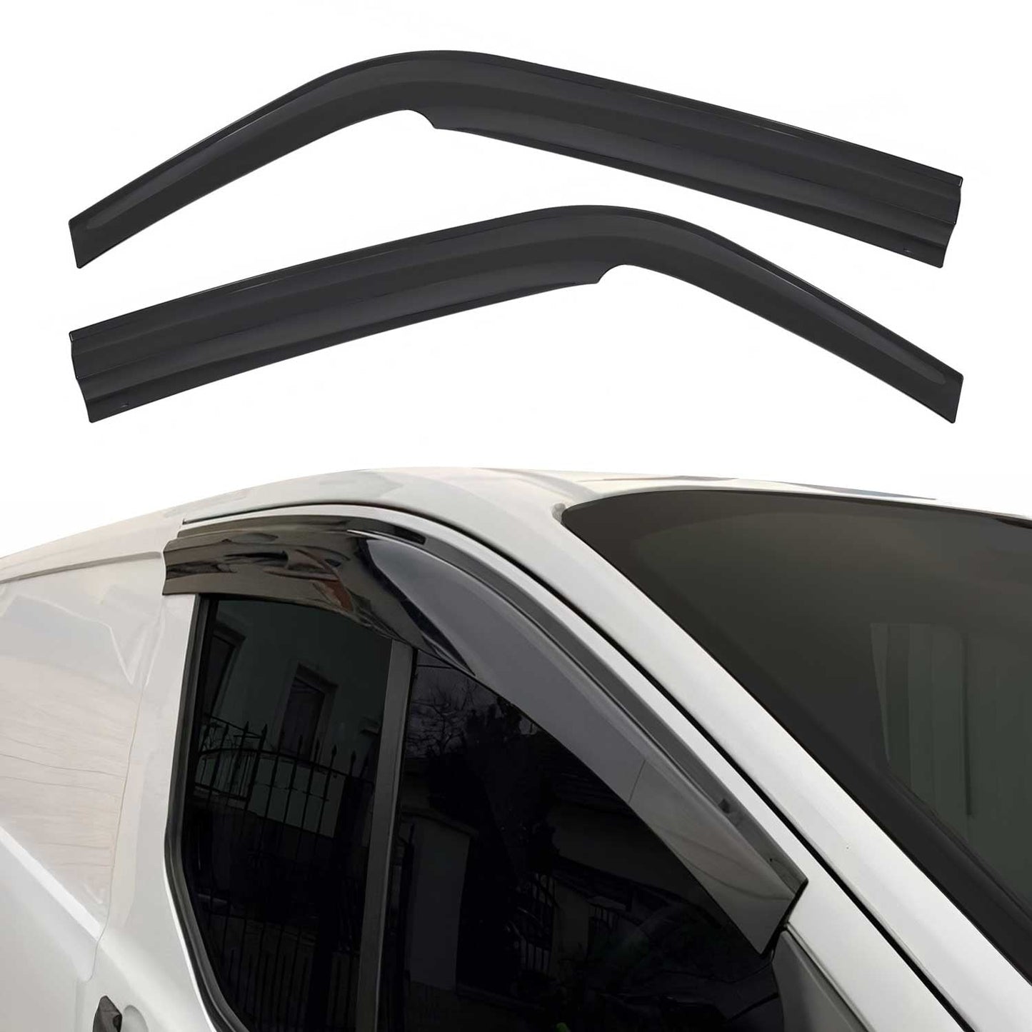 2x Windabweiser Regenabweiser für Renault Master 2010-2024 Acryl Dunkel