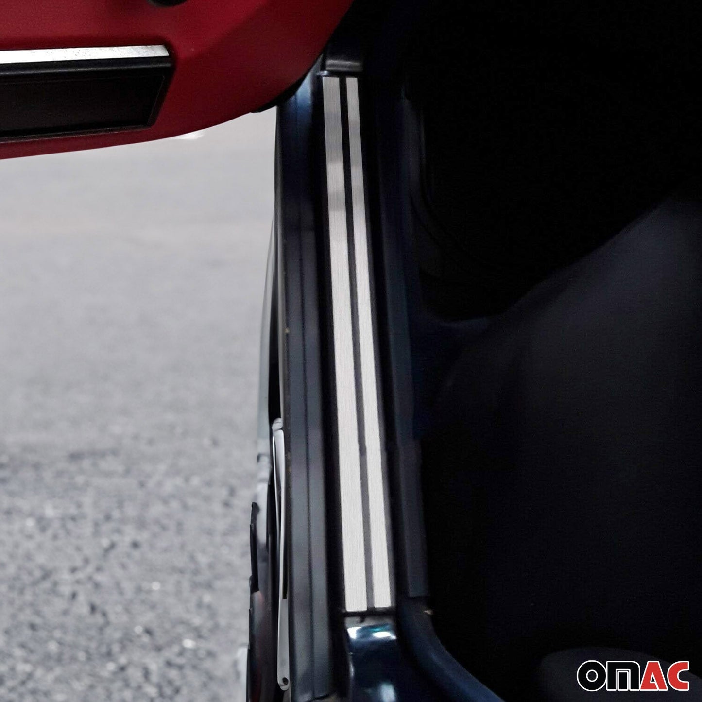 Ornamente prag ușă pentru Mercedes W210 1995-2003, oțel inoxidabil, argintiu, 8 bucăți