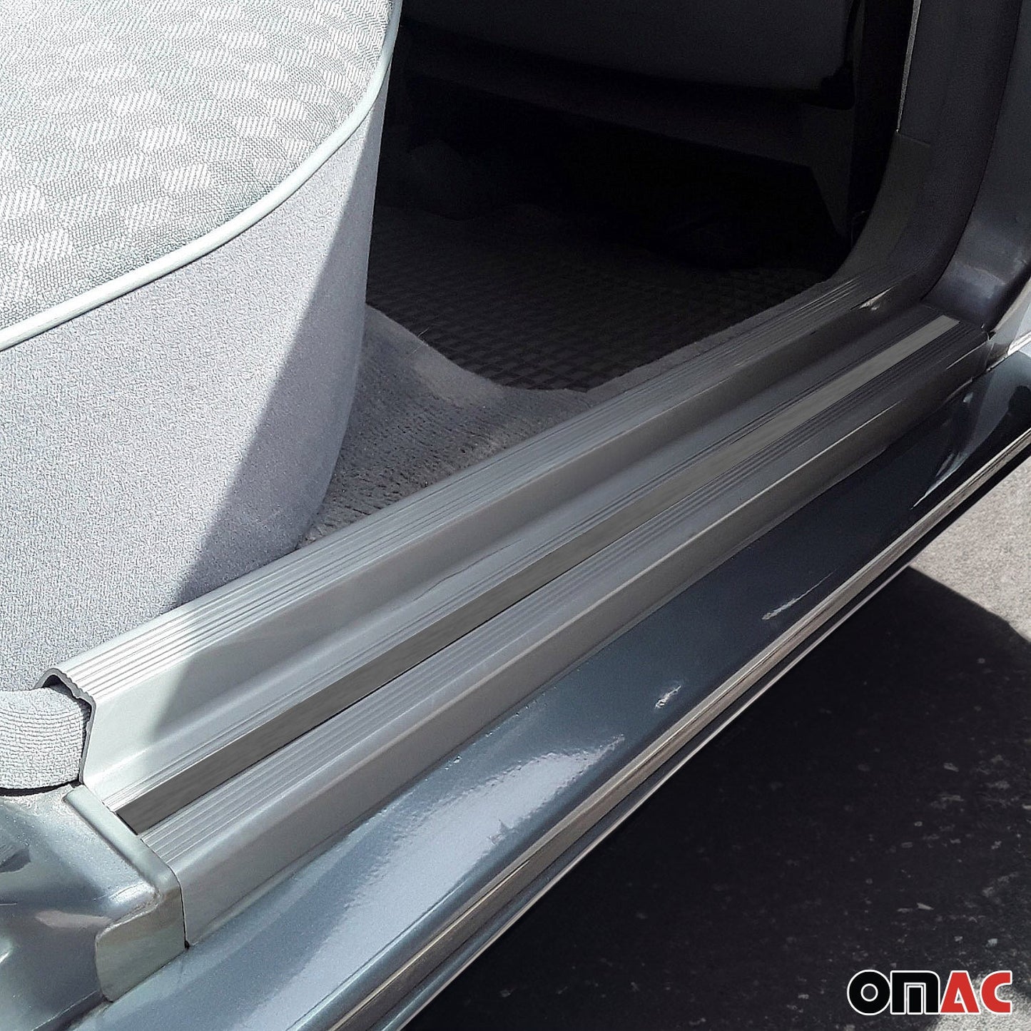 Ornamente prag ușă pentru Mercedes W201 1982-1993, crom periat, 4x