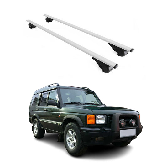 Portbagaj de plafon pentru Land Rover Discovery II 1998-2004 75kg gri metalizat 2x