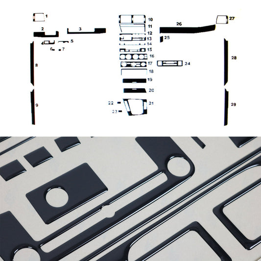 Innenraum Dekor Cockpit für BMW 3er E46 1998-2007 Piano Schwarz Optik 29tlg