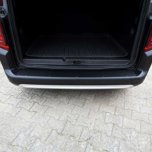 Ladekantenschutz für Peugeot Partner Tepee 2008-2018 Matt Schwarz ABS