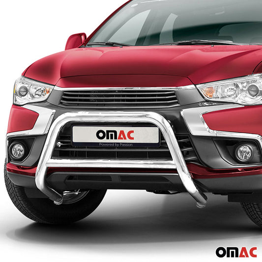 Bară de protecție față pentru Mitsubishi ASX 2017-2022, omologată ABE, oțel, argintiu, protecție împotriva impactului