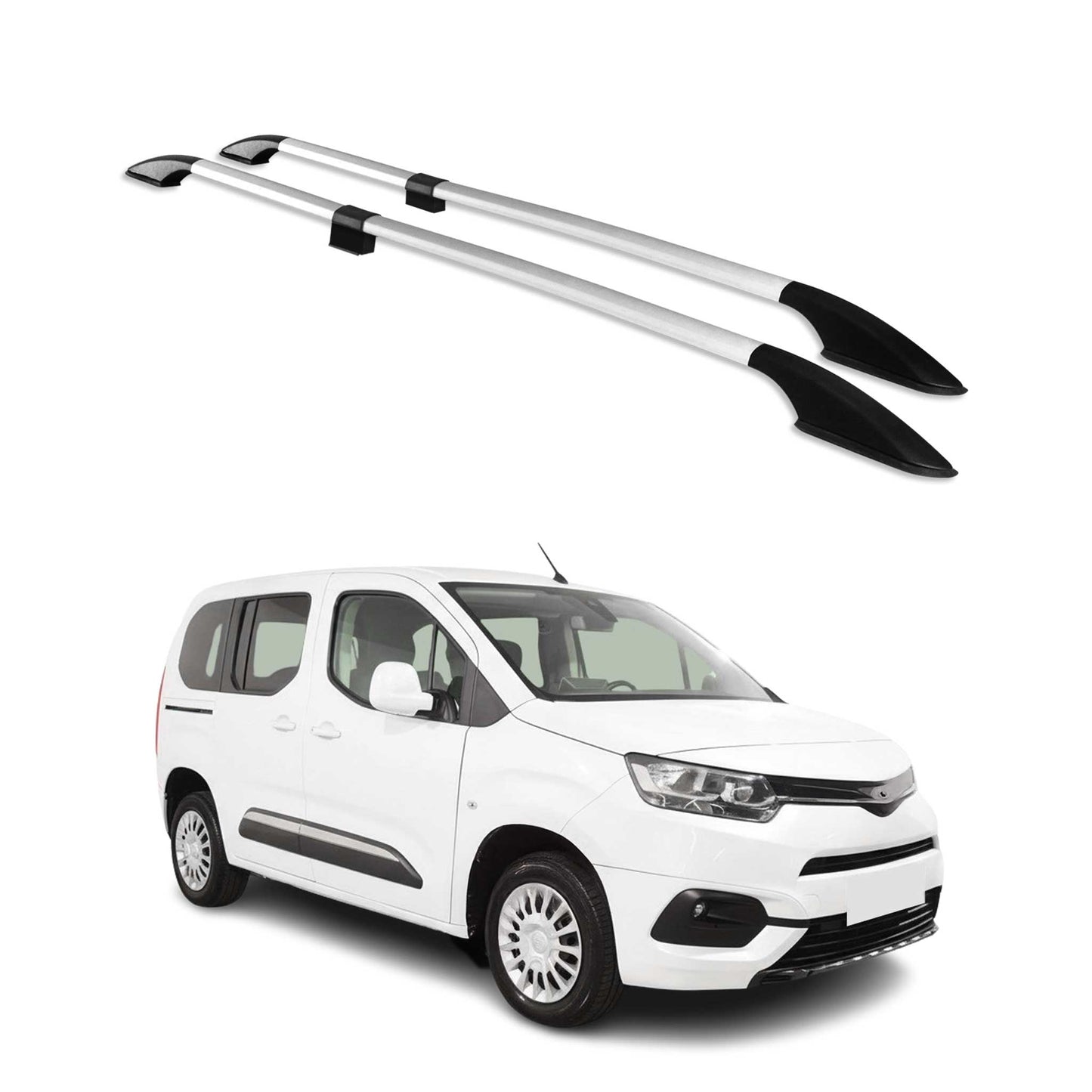 Dachreling Relingträger für Toyota Proace City 2019-2025 Kurzer Alu Grau
