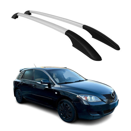 Aluminium Dachreling Relingträger für Mazda 3 2013-2018 Silber 2x