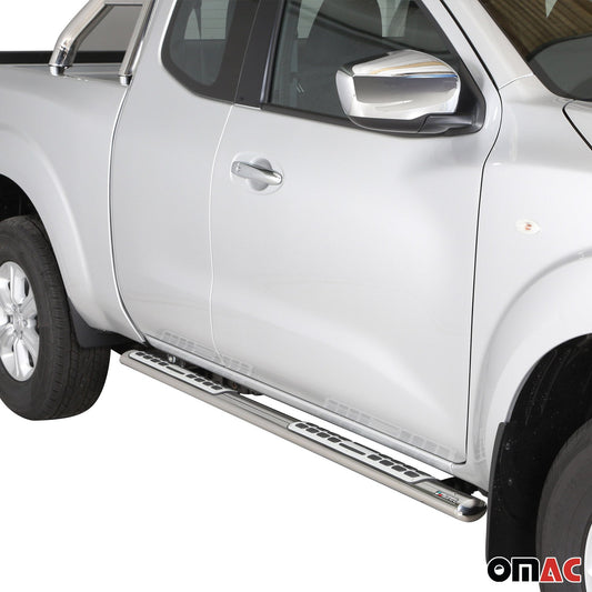 Stahl Schwellerrohre Trittbretter für Nissan NP300 Navara King Cab 2016-2025