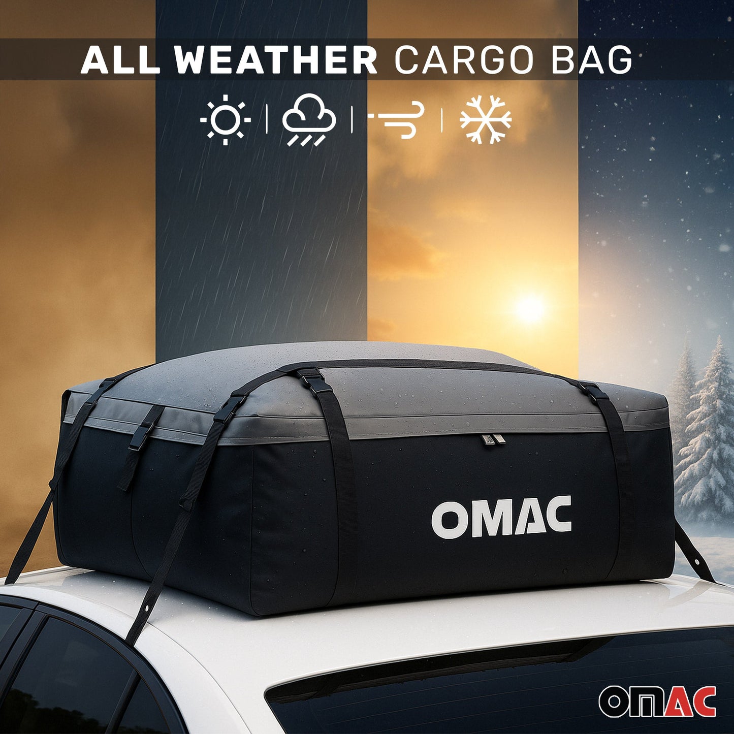 500L Dachbox Dachkoffer Faltbare Auto Dachtasche Gepäcktasche Aufbewahrungsbox