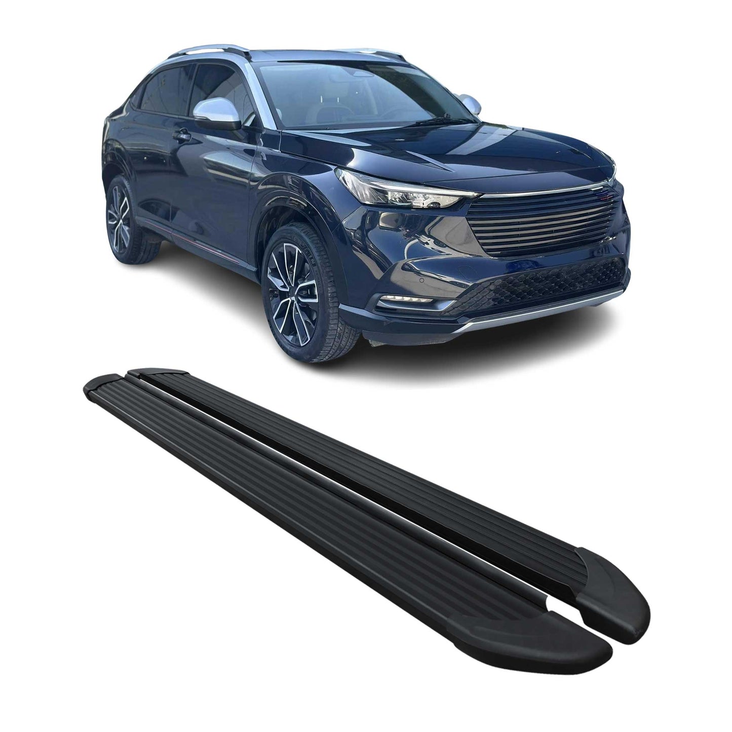 Trittbretter Seitenschweller für Honda HR-V 2021-2025 Aluminium Schwarz 2 tlg