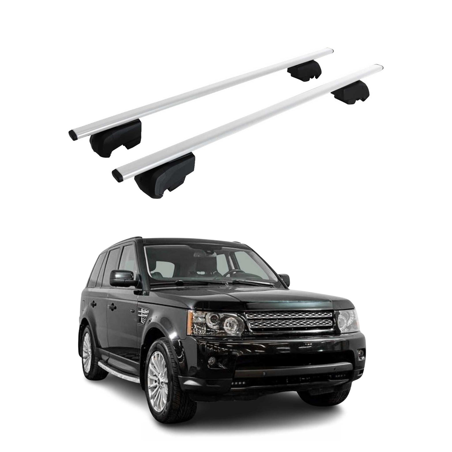 Dachträger für Land Rover Range Rover Sport L320 2005-2013 75kg Metall Silber 2x