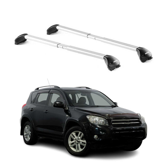 Dachträger Grundtäger für Toyota RAV4 2005-2018 5 tür 100kg Alu Silber 2 tlg ABE