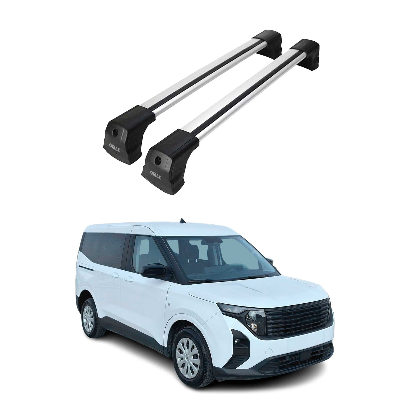 Portbagaj de plafon pentru Ford Transit Courier/Tourneo Courier 2023-2025, argintiu