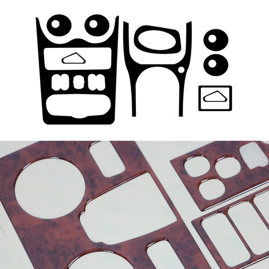 Set ornamente interioare pentru Dacia Sandero 2008-2012, aspect lemn, 18 piese