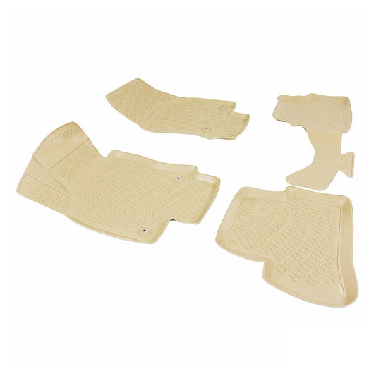 2017-2025 Skoda Karoq Fußmatten Zuschneidbar TPE Beige 4 tlg