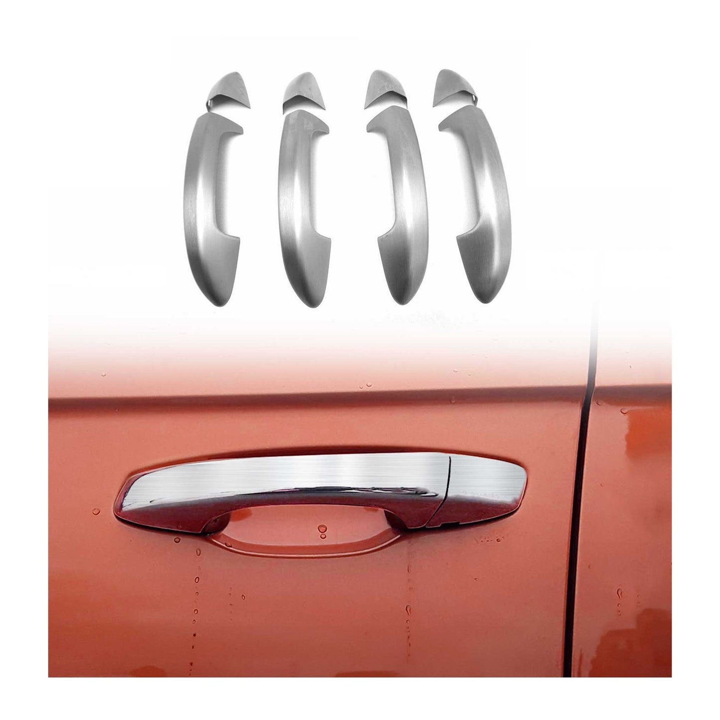 Türgriff Blende Chrom für VW Touareg 2010-2015 Gebürstet Silber 8x