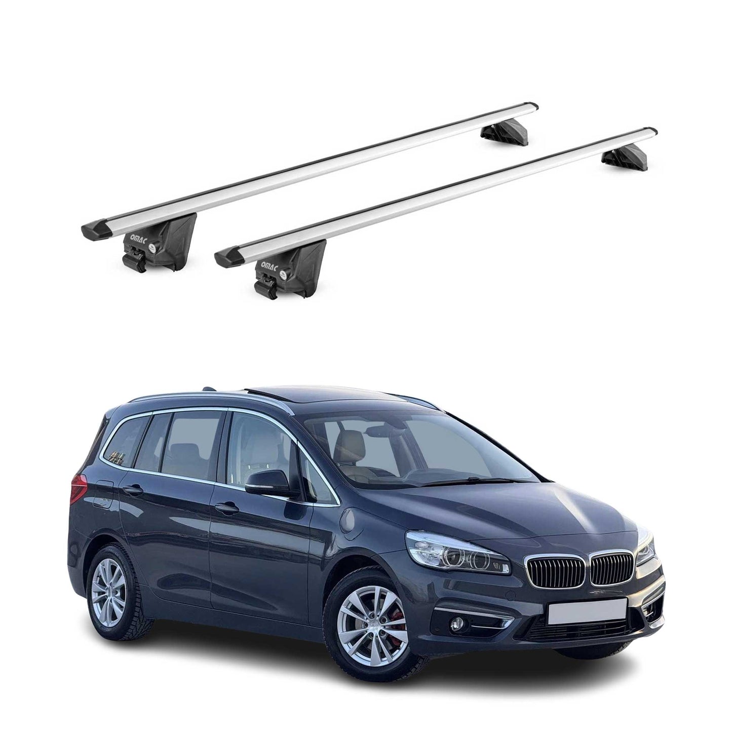 Portbagaj de plafon pentru BMW Seria 2 Gran Tourer F46 2014-2025 100kg gri aluminiu ABE