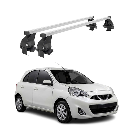Menabo Dachträger Grundtäger für Nissan Micra 2017-2025 50kg Stahl Silber 2 tlg