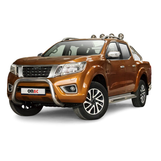 Frontbügel Frontschutzbügel für Nissan Navara NP300 2015-2025 Stahl ABE Silber