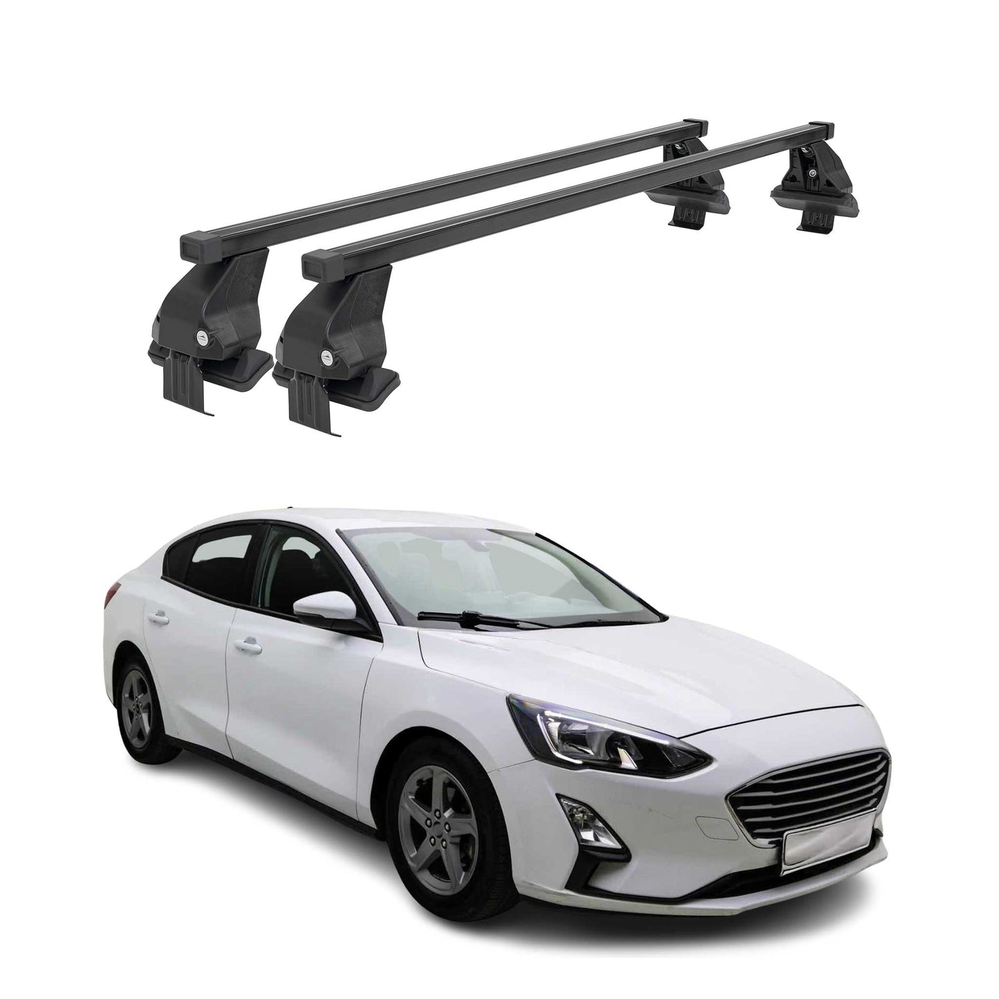 Menabo Portbagaj de plafon pentru Ford Focus 2018-2024 50kg Oțel Negru 2 buc