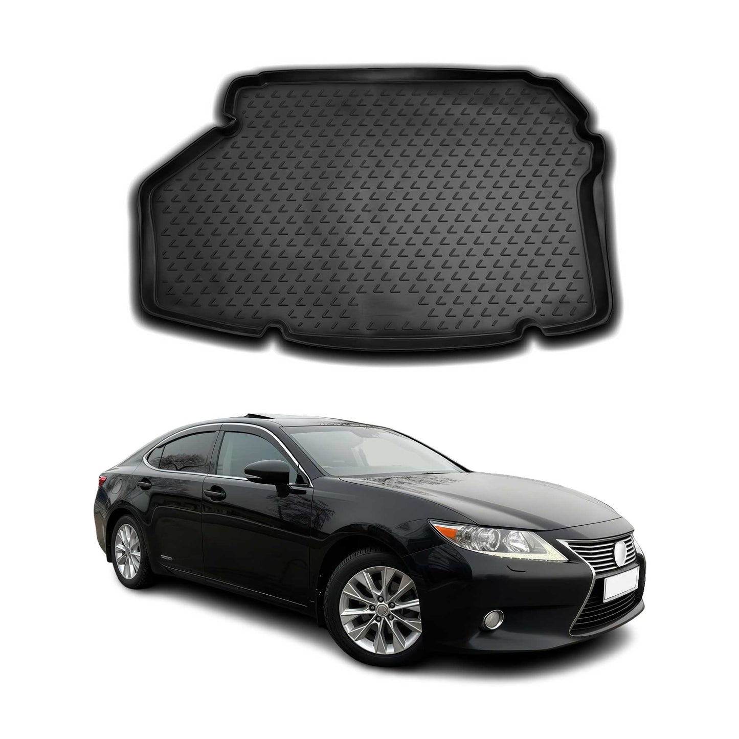 Kofferraummatte Kofferraumwanne für Lexus ES 300h 2012-2025 Gummi TPE Schwarz