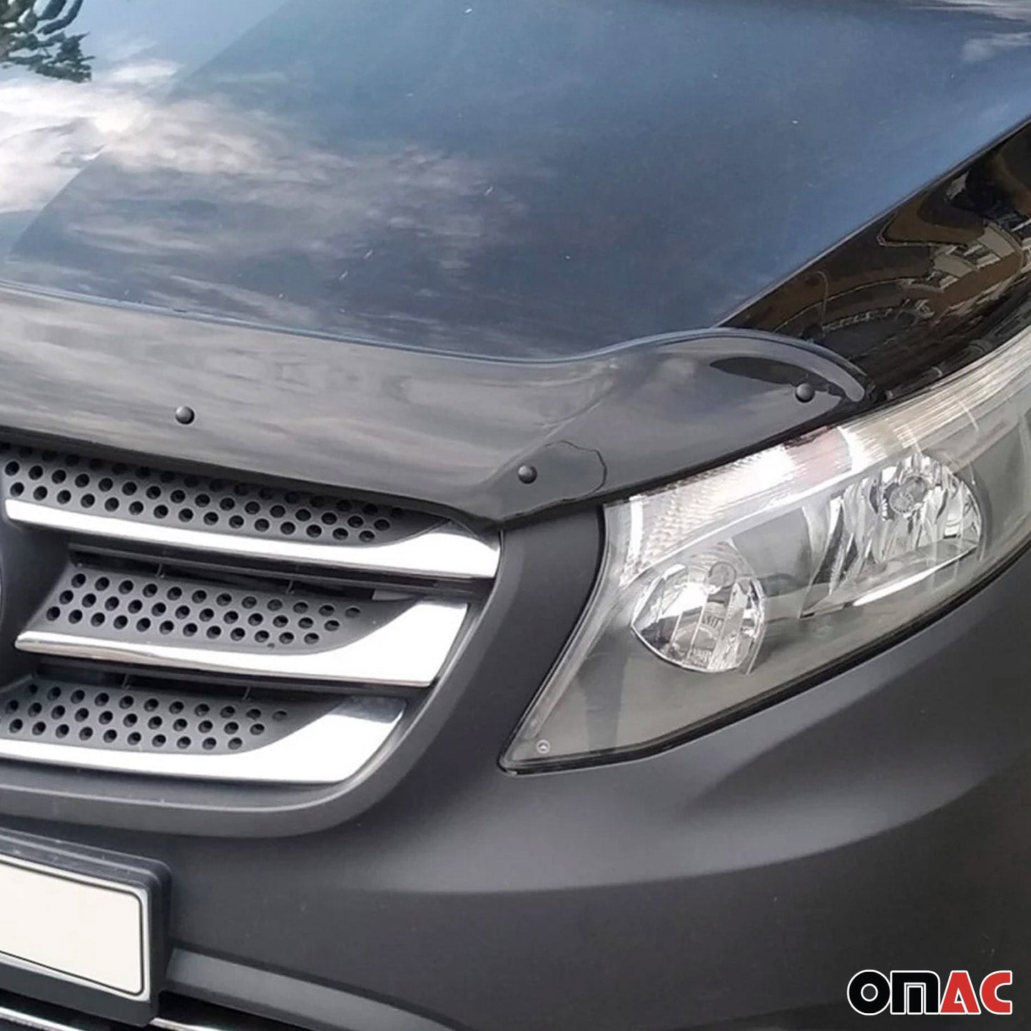 Motorhaube Deflektor Insektenschutz für Mercedes Vito W447 2014-2025 Dunkel