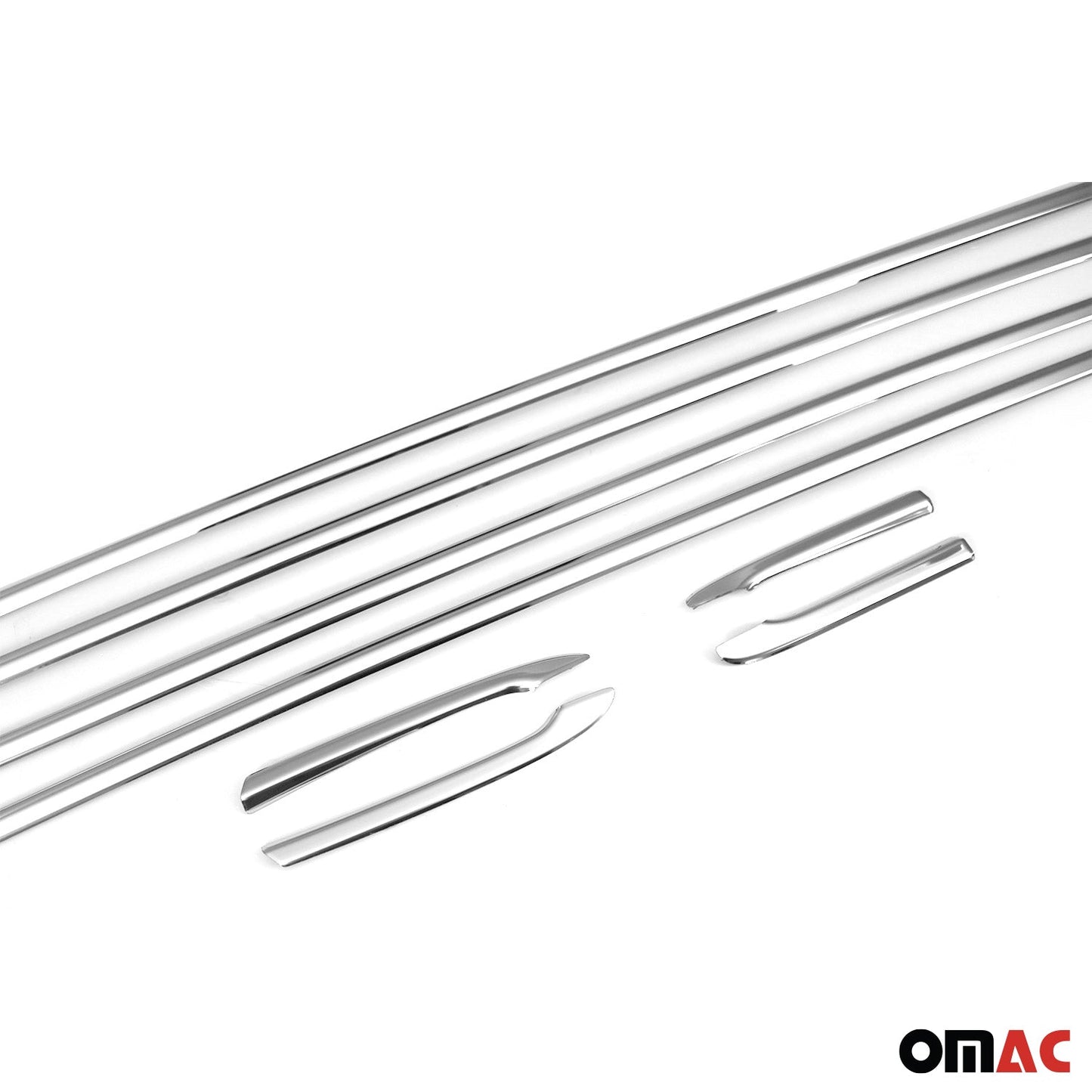 Benzi decorative pentru geamuri pentru Toyota Corolla Sedan 2019-2025, oțel inoxidabil cromat, 8 bucăți