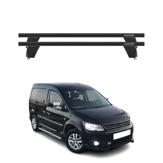 Menabo Dachträger Grundtäger für VW Caddy Life 2010-2015 75kg Alu Schwarz 2 tlg