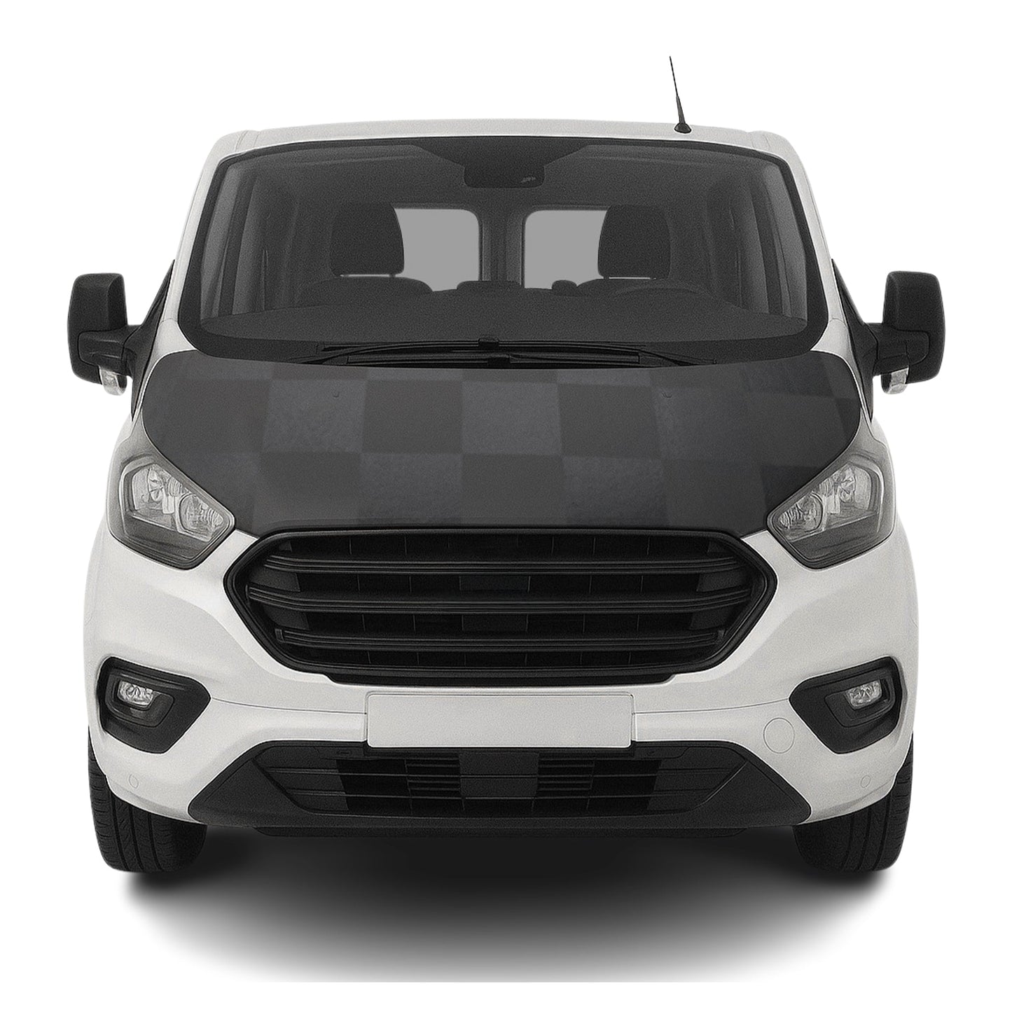 Protecție capotă anti-ciobituri pentru Ford Transit Tourneo Custom 2013-2024, model Checkered