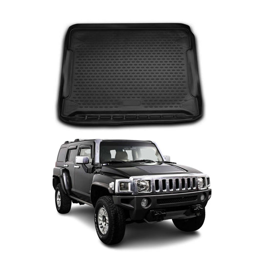 Kofferraummatte Kofferraumwanne für Hummer H3 2006-2010 Gummi TPE Schwarz