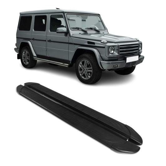 Trittbretter Seitenschweller für Mercedes G Klasse W463 2007-2018 Alu Schwarz