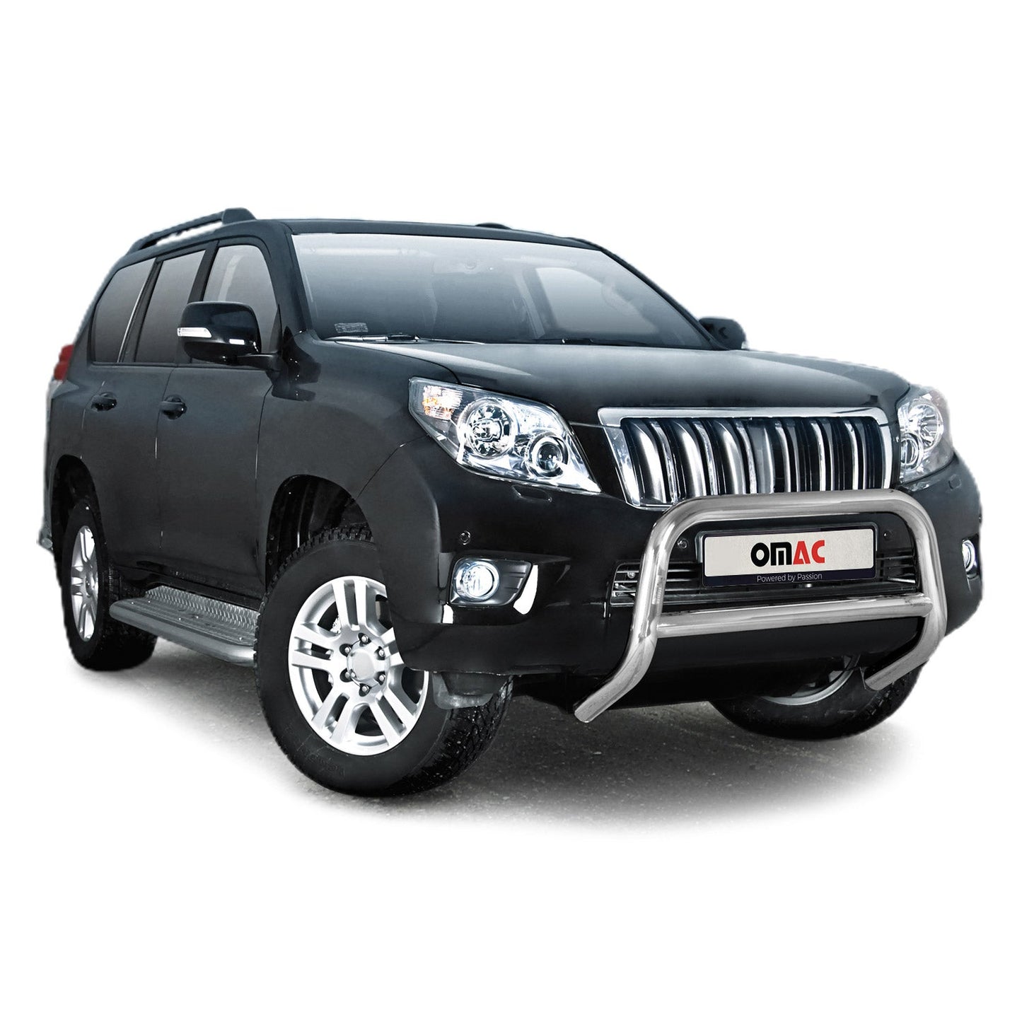 Bară de protecție/buton față pentru Toyota Land Cruiser 150 2010-2013, omologată ABE, argintie