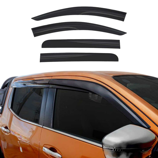 4x Windabweiser Regenabweiser für Fiat Fullback 2016-2021 Acryl Dunkel