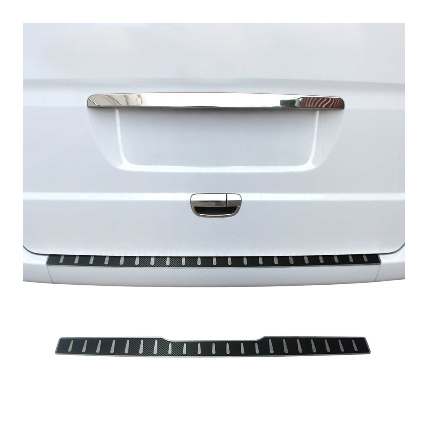 Ladekantenschutz Stoßstange für Mercedes Vito Viano W639 Chrom Kohlefaserfolien