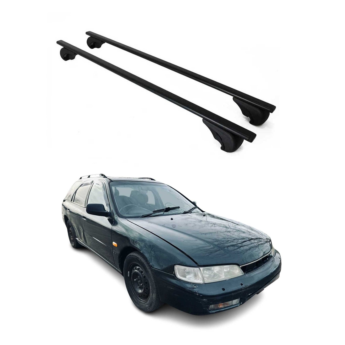 Dachträger Gepäckträger für Honda Accord Aerodeck 1994-1997 Metall Schwarz 2x