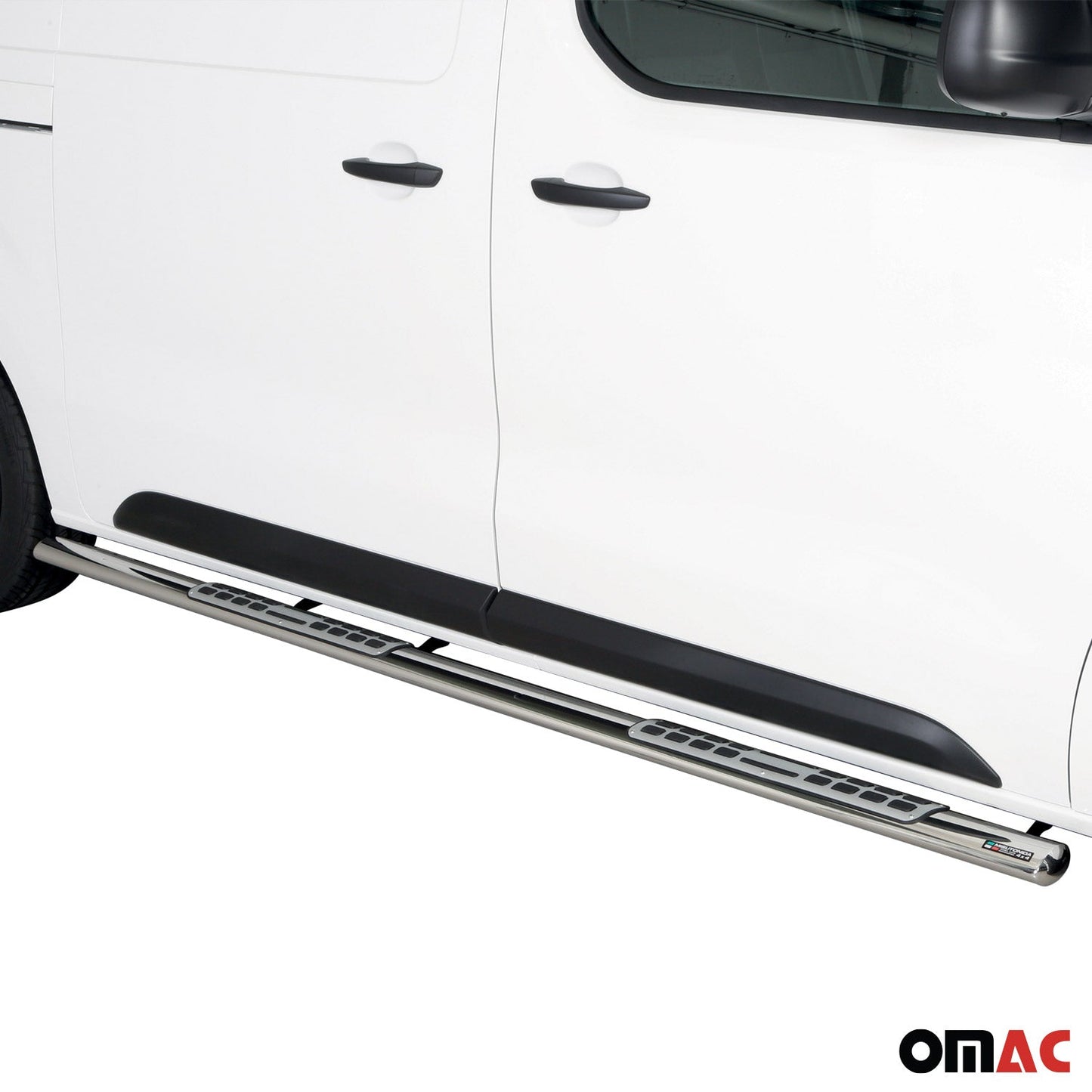 Edelstahl Seitenschweller Schwellerrohre für Opel Vivaro 2019-2025 L2 Mitte Grau