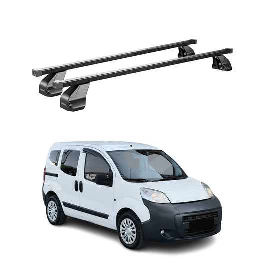 Menabo Dachträger Grundtäger für Peugeot Bipper 2007-2017 75kg Stahl Schwarz 2x
