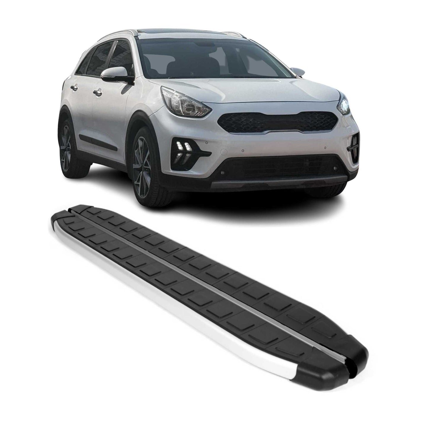 Seitenschweller Seitenbretter Trittbretter für Kia Niro 2016-2025 Alu Schwarz