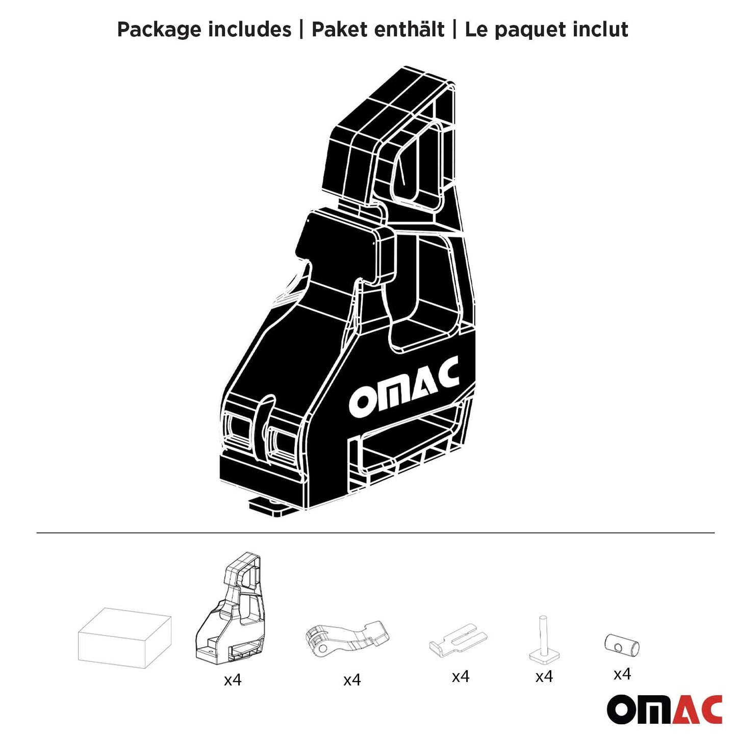 Ladungsbegrenzer Lastanschläge Load Stopper für Dachträger Einstellbar 4tlg