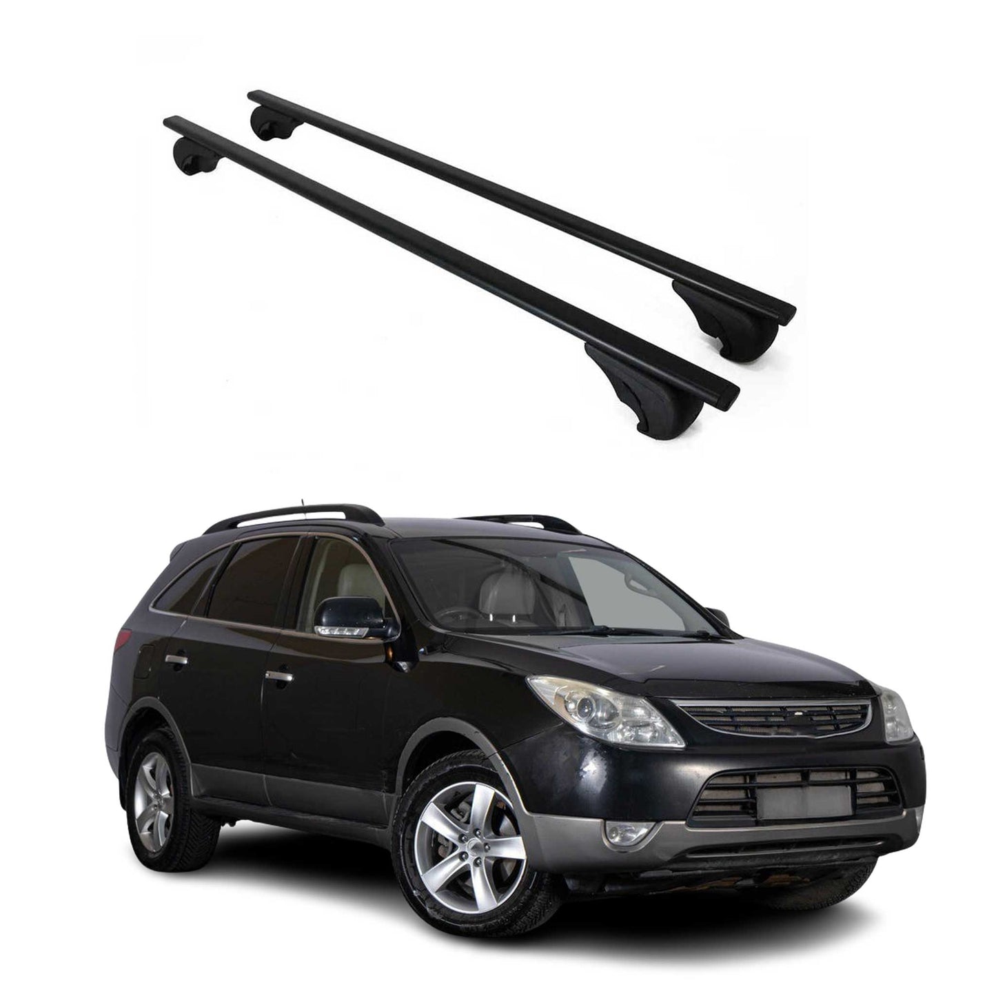 Portbagaj de plafon pentru Hyundai ix55 2007-2015 75kg, negru metalic, 2 buc.