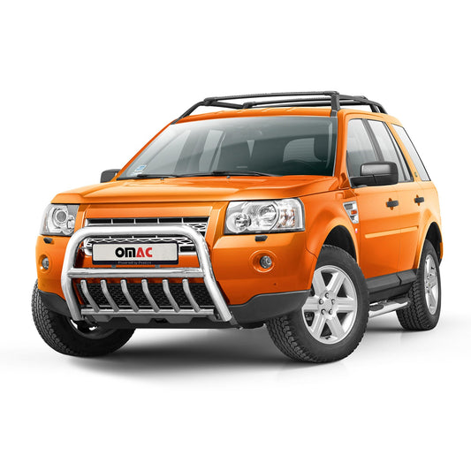 Bară de protecție/buton față pentru Land Rover Freelander 2007-2014, omologată ABE, oțel, argintiu