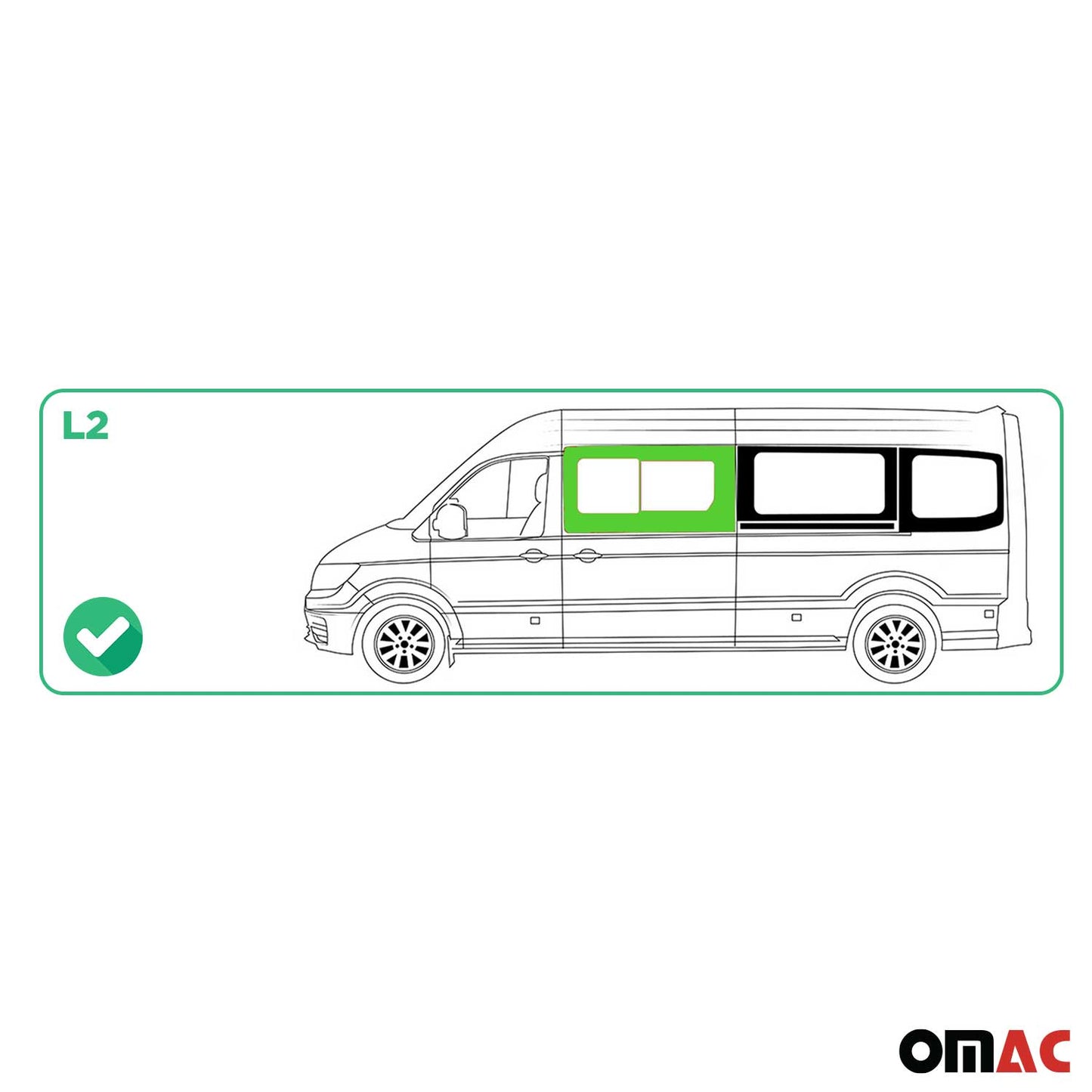 Seitenfenster Schiebefenster für MAN TGE 2017-2025 Links Schiebetür L2