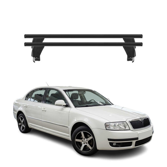 Menabo Dachträger Grundtäger für Skoda Superb mk1 2001-2008 50kg Alu Schwarz 2x