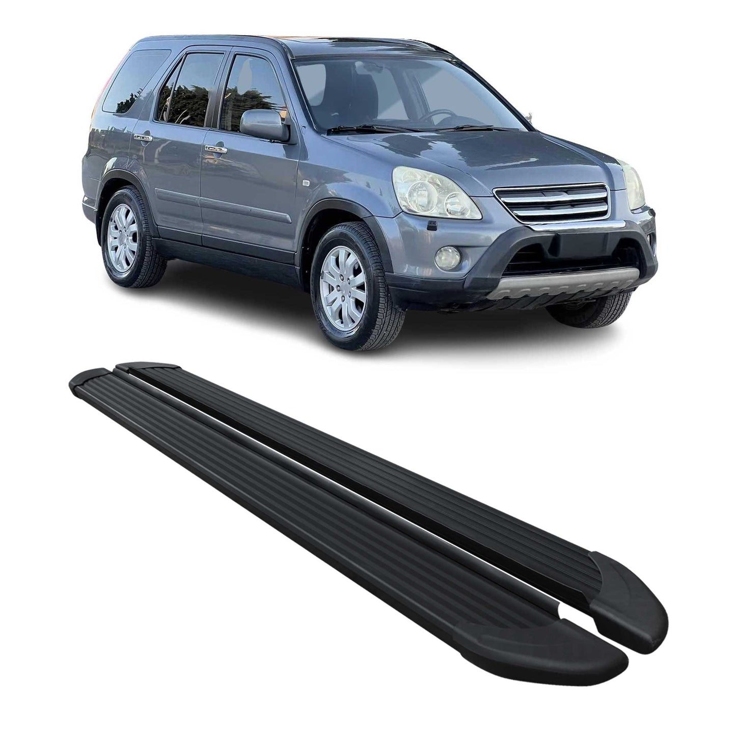 Seitenschweller Trittbretter Schweller für Honda CR-V 2002-2006 Alu Schwarz