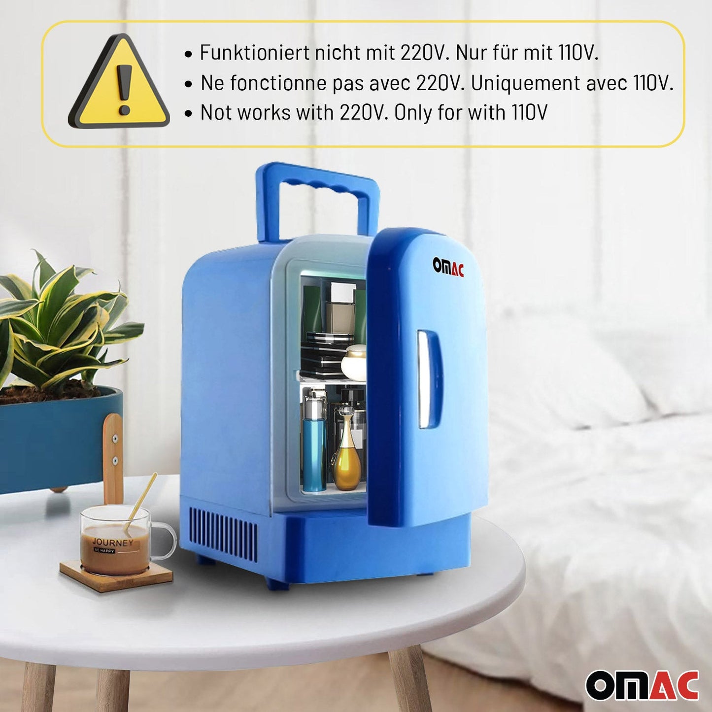 Mini Kühlschrank 4 Liter Kühler & Wärmer 12V DC Portable für Auto