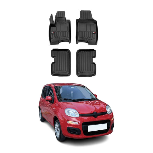 2011-2025 Fiat Panda Fußmatten TPE Schwarz 4 tlg