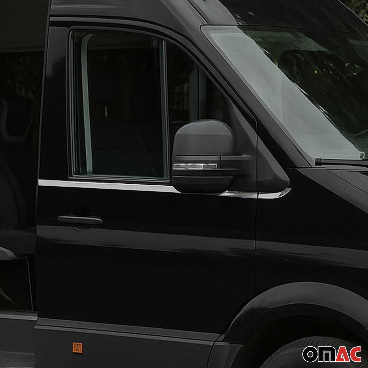 Benzi decorative pentru geamuri VW Crafter 2017-2025 ampatament L3/L4, cromate, 10 bucăți